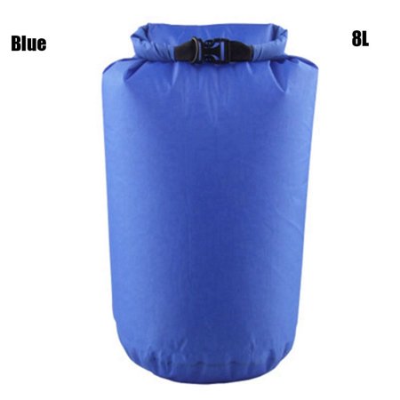 Portable Swimming Trekking Boating Use Camping Hiking Storage Pouch Storage Sack Swimming Diving Bags Waterproof Dry Bag BLUE 8L