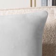 thumbnail image 3 of PAVILIA Light Gray Throw Pillow Covers 20x20 Set of 2, Decorative Pillow Cases for Bed Sofa Couch, Boho Aesthetic Accent Decor Cushion Bedroom Living Room, Velvet Square Euro Sham Covers, Light Grey, 3 of 8