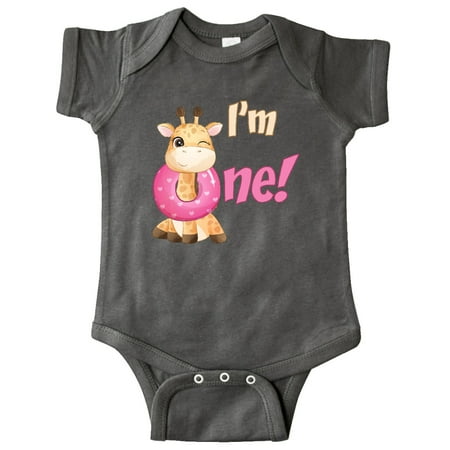 

Inktastic I m One Giraffe Gift Baby Boy or Baby Girl Bodysuit