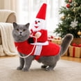 thumbnail image 4 of Santa Riding Dog Costume, Funny 3D Christmas Pet Outfit with Plush Santa Rider & Reins for Holiday Party, Photos and Pet Cosplay，Xl, 4 of 5