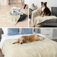 thumbnail image 6 of PetAmi Fluffy Waterproof Dog Blanket For Medium Large Dogs, Soft Warm Pet Sherpa Throw Pee Proof Couch Cover, Reversible Cat Bed Blanket Sofa Protector, Plush Washable Pad (Beige Cream, 40x60), 6 of 9