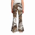 thumbnail image 5 of Grblisyd Girls Camo Pants Flare Leg Kids Camo Maple Leaf Print Pants School Uniform Slacks Preppy Clothes With Button and Pockets, 5 of 6