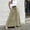Green, variant on Women's Solid Color High-Waisted A-Line Skirt with Slit, Button Front Midi Skirt with Pockets Black,M
