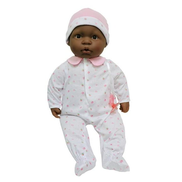 Play Doll - 20 in. African American Soft Body Baby Doll in Baby Outfit Pink with Pacifier