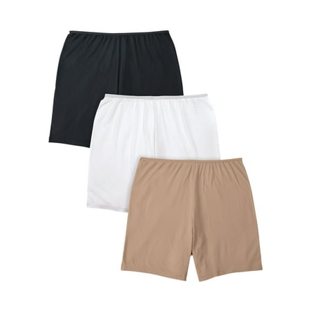 

Comfort Choice Women s Plus Size 3-Pack Stretch Cotton Boxer Underwear