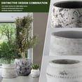thumbnail image 5 of ShangDemonMaster Concrete Planter Set of 3, 18", 13" and 9" Round Plant Pots with Drainage Holes for Indoor and Outdoor Plants, 5 of 9
