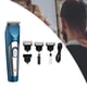 thumbnail image 4 of Peine eléctrico profesional recargable de acero inoxidable con 3 peines Azul, 4 of 9