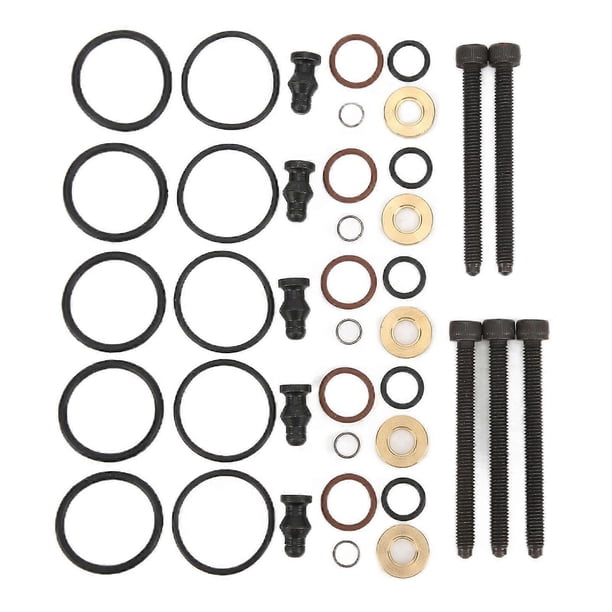 Car Fuel Injector Seals Gaskets Kit with 5 Bolts 038198051B Replacement for 2.5TDI R5 128kw 174hp 2003-2010