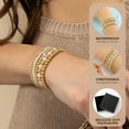 thumbnail image 6 of Turandoss 5 Pcs Beaded Bracelets Set for Women Girls 14K-Gold-Plated Dainty Tiny Round Boho Stretch Cross Pearl Bracelet for Women Teen Girl Gifts Stacked Bracelet Jewelry Birthday Bridesmaid Gifts, 6 of 8