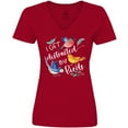 thumbnail image 3 of Inktastic I Get Distracted by Birds Women's V-Neck T-Shirt, 3 of 5