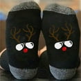 thumbnail image 1 of Calcetines navideños de algodón para hombre y mujer, con diseño de bloques de color, transpirables y con calcetines navideños de invierno., 1 of 3