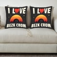 thumbnail image 3 of Set of 2 Decorative Throw Pillow Covers 18x18in - Sunset Gradient Design with Heart & Stars Perfect for Couch Bed Car, 3 of 8