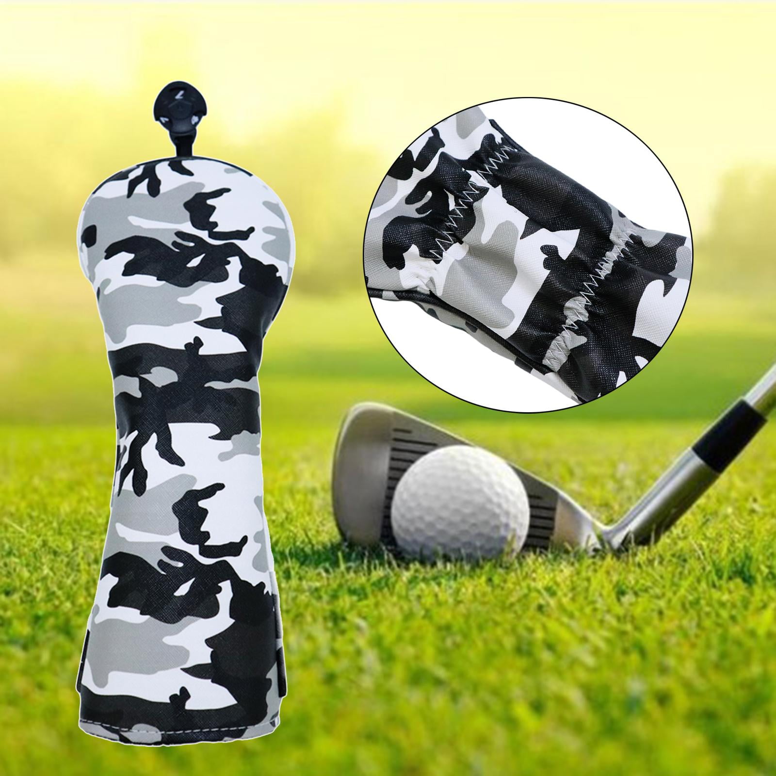 harayaa 2x Camouflage Golf Wood Head Cover Driver Fairway Club Headcover Case Guard