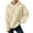 Beige, variant on Dyfzdhu Hoodies for Women Solid Color Patchwork Hooded Thickened Jacquard New Fabric Long Sleeved Sweater Jacket Top