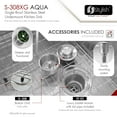 thumbnail image 3 of Stylish Undermount 19" Stainless Steel 16G Single Bowl Kitchen Sink with Grid & Strainer S-308XG, 3 of 11