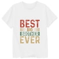thumbnail image 3 of Girls Tops Tees & Shirts "Best Big Brother Ever" Letter Print Short Sleeve Crew Neck Casual Soft Polyester Tee For 2-13 Years Spring Summer Daily Wear, 3 of 3