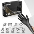 thumbnail image 2 of Guantes desechables AfyeCmy de nitrilo negro sin polvo, 6 mil 100, 2 of 8