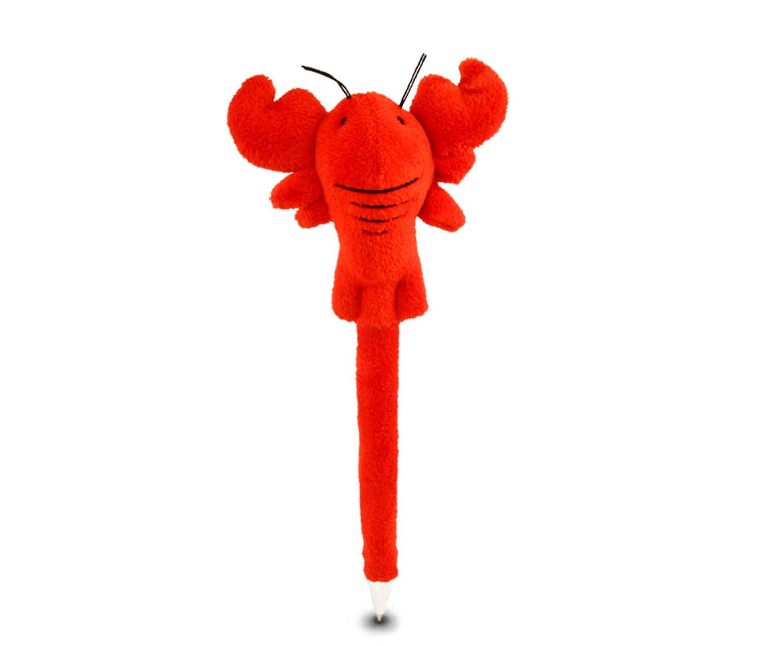 DolliBu Red Lobster Plush Pen - Cute & Soft Sea Life Stuffed Animal Ballpoint Novelty Pen Toy, Unique Writing Pen Instrument For Cool Stationery School, Office Desk Decor Accessories for Kids & Adults