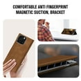 thumbnail image 3 of Allytech Magnetic Case for iPhone 14 Pro, Support Wireless Charging, Card Slot & Kickstand, [Comfortable Touch] Luxury PU Leather Anti-Fingerprint Shockproof Oil-Proof Flip Case - Brown, 3 of 8