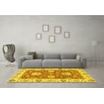 thumbnail image 3 of Ahgly Company Indoor Square Oriental Yellow Traditional Area Rugs, 7' Square, 3 of 4