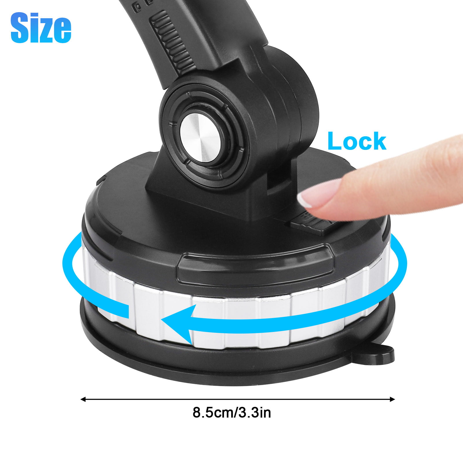 TSV Phone Holder for Car, Suction Cup Phone Mount, Universal Car Mount 360° Adjustable  Gooseneck Holder Cradle Stand Fit for iPhone 13, 12 Mini, 11 Pro Max,  Samsung Note20 Ultra, S20+ 