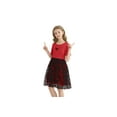 thumbnail image 4 of Actgleam Girls Party dresses Summer Short Sleeve Casual Cute Dresses,Red,5-12Years, 4 of 8