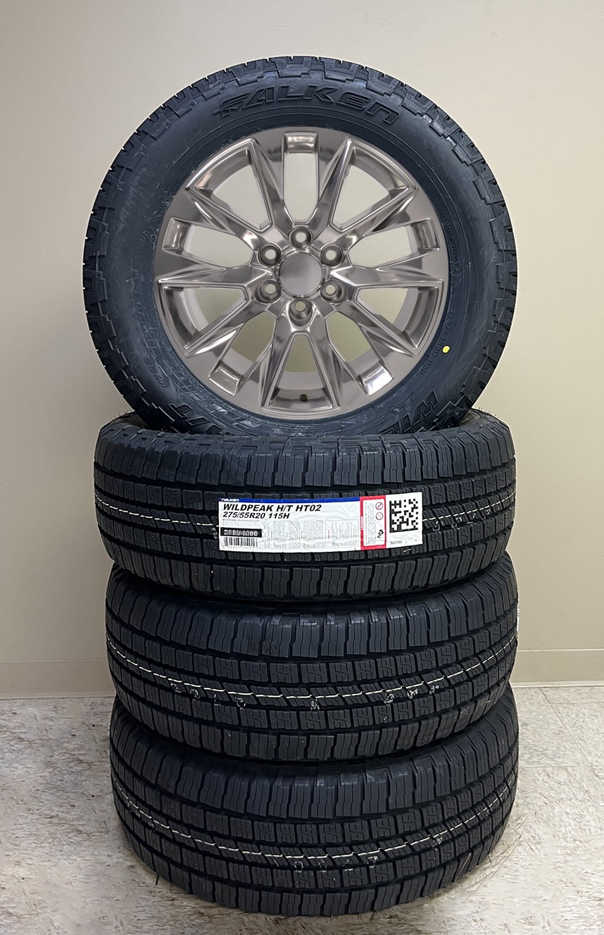 20" Polished NextGen LTZ Wheels with 275/55R20 All Season Tires SET of