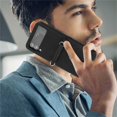 thumbnail image 6 of SaniMore for Samsung Galaxy Z Flip 3 Case, Ultra-Thin PU Leather & Rugged PC Folding Cover Built-in Kickstand & Holder Anti-Scratch Heavy Duty Full Body Protective Shell for Samsung Z Flip 3, Black, 6 of 6