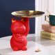 thumbnail image 4 of Bandeja De Almacenamiento De La Estatua Del Gato De La Suerte Estatua de gato de la suerte de resina, bandeja de almacenamiento, adornos, figuritas de gato, decoración del hogar (rojo grande), 4 of 7