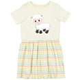 thumbnail image 3 of Inktastic Cute White Lamb Girls Toddler Dress, 3 of 5