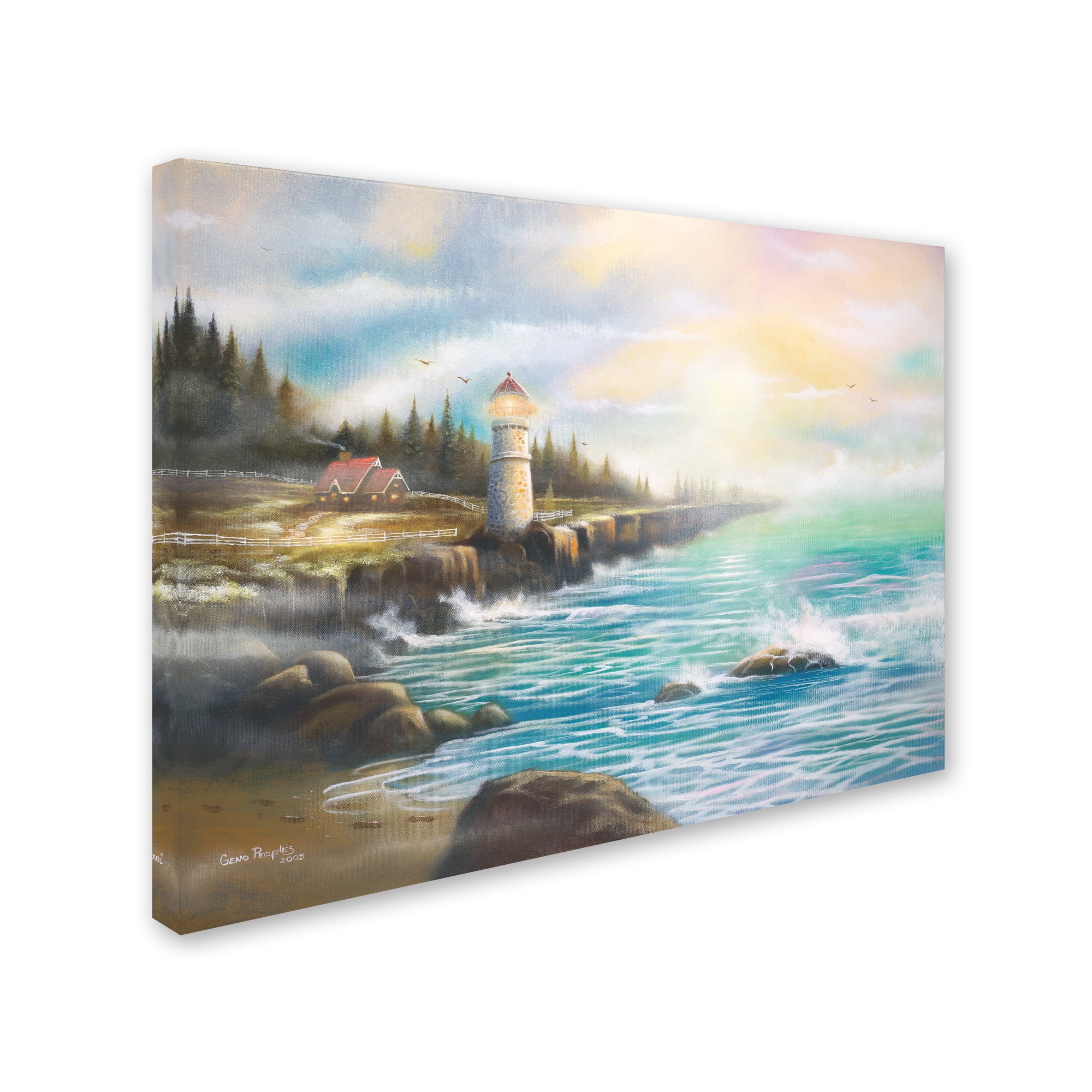 Trademark Fine Art 'Light On The Water' Canvas Art by Geno Peoples