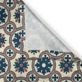 thumbnail image 3 of Ambesonne Floral Kitchen Curtains, Ornate Circles Inspiration, 55"x39", Ruby Beige Navy Blue, 3 of 3