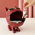 thumbnail image 4 of DOLITY Cartoon Cat Storage Tray Holder Sculpture Statue Home Decoration Centerpiece Red, 4 of 7