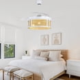 thumbnail image 5 of Bella Depot 42" Modern White Retractable Ceiling Fan with Light and Remote 6-Speed Reversible DC Motor, 5 of 15