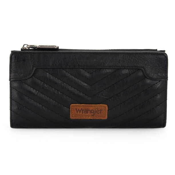 Cartera Wrangler Minimalist para mujer de piel vegana negra