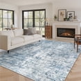thumbnail image 2 of Roxstand Washable Rugs 6x9, Abstract Distressed Area Rugs for Living Room, Non Slip Accent Bedroom Rug (6'x9', Blue), 2 of 11