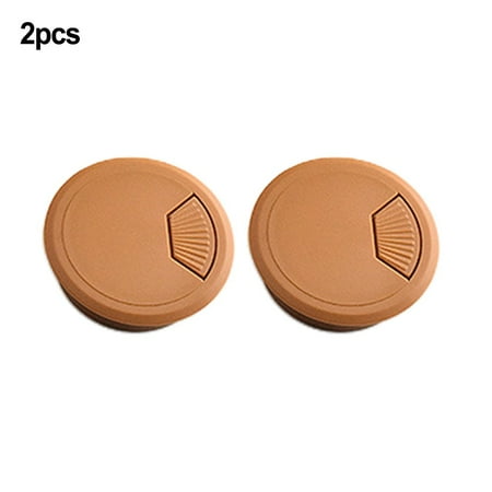 

FANJIE 2pcs Desk Plastic Grommet Table Cable Computer Desk Cover Wire Hole Cover