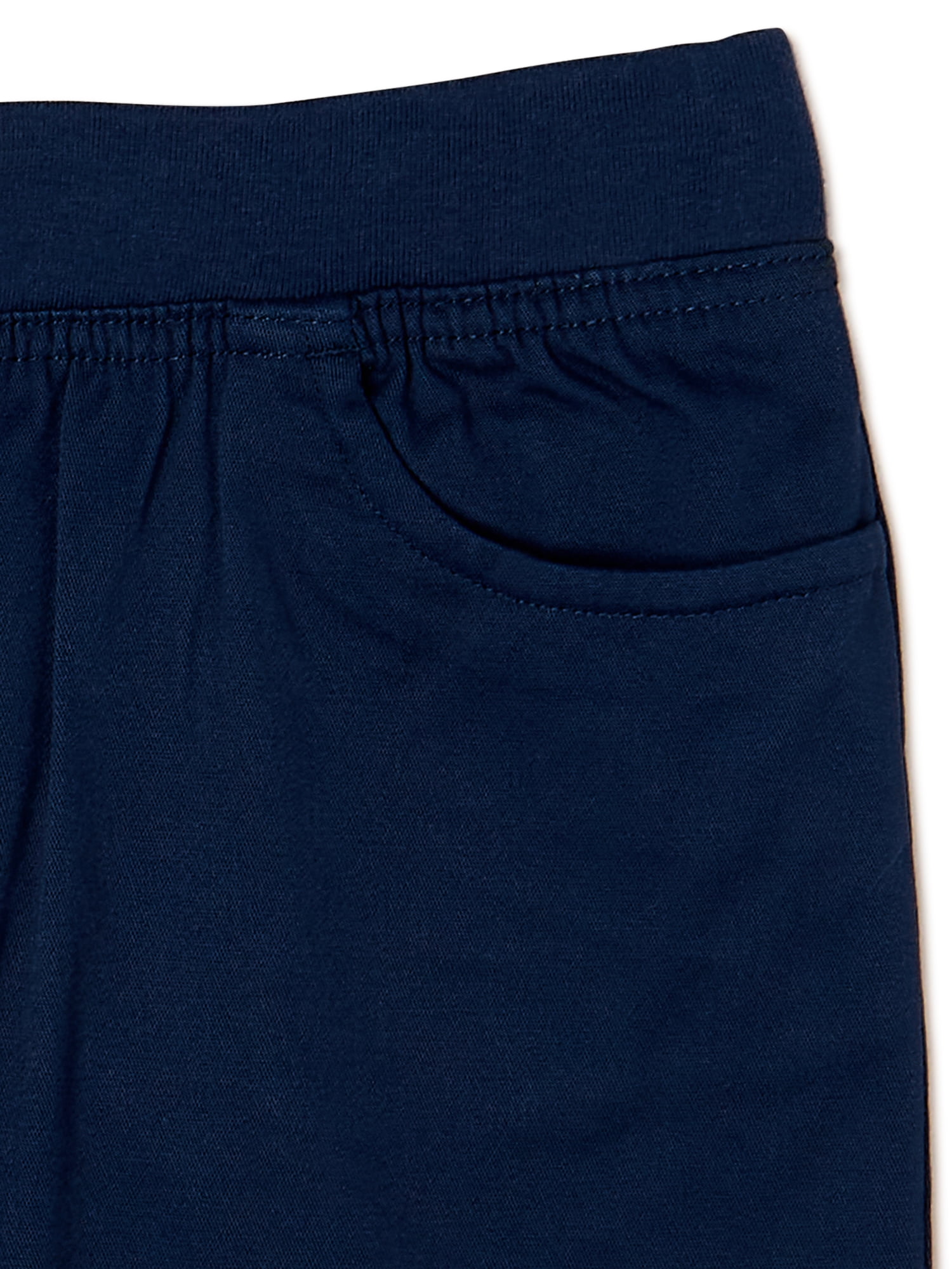 Wonder Nation Girls School Uniform Pull On Shorts, Sizes 4-16