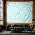 thumbnail image 6 of Teal Leopard Spots Across a White Background, Playful Watercolor for Animal Print Fans, Wildlife Wall Art, Housewarming Gift, Tapestry Wall Hanging for Bedroom and Dorm, 6 of 7