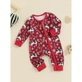 thumbnail image 3 of Suealasg Western Baby Girls Fall Jumpsuit 3 6 12 18 24 Months Infant Girls Long Sleeve Cattle Head Cow Cactus Print Zipped Romper Bodysuits Newborn Autumn Country Coming Home Clothes, 3 of 7
