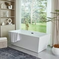 thumbnail image 6 of Vanity Art 67" x 32" Acrylic Freestanding Soaking Bathtub with Overflow and Pop-up Drain Included, 6 of 8