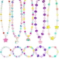 thumbnail image 1 of Set de joyas SIELEVIN para niños, collar y pulsera con unicornio y arcoíris, 1 of 7