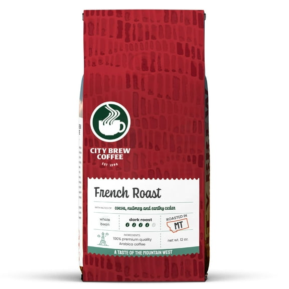 City Brew French Roast Dark Roast Whole Bean Coffee, 12 oz