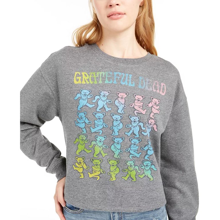 Love Tribe Juniors' Grateful Dead Cropped Graphic Sweatshirt Gray Size  Medium - Walmart.com