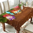thumbnail image 4 of Coolnut Christmas Balls Tablecloth, Waterproof Washable Polyester Square Table Cover, Durable Tablecloth for Kitchen Dining Table Party Decor, 54"x54", 4 of 7