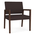 thumbnail image 1 of Pemberly Row Waiting Reception Wide Guest Chair Wood Frame in Brown, 1 of 5
