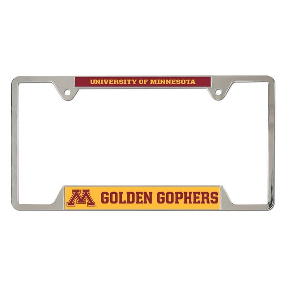 WinCraft Minnesota Golden Gophers Chrome Plated Metal License Plate Frame