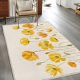 thumbnail image 2 of Area Rugs for Living Room Bedroom, Yellow Flowers 4'x6' Rug Washable Carpet Runner Indoor Outdoor, Farmhouse Botanical Watercolor Floral Non Slip Accent Floor Mats Rug for Kitchen, Office, 2 of 8
