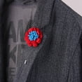 thumbnail image 2 of Flor Ojal Hecho de La Solapa Broche de Flores Hombres - Negro, 2 of 9