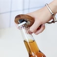thumbnail image 3 of Bottle Opener Magnetic Cartoon Pattern Manual Wooden Hanging Hole Refrigerator Paste Beer Opener Kitchen Gadgets, 3 of 7